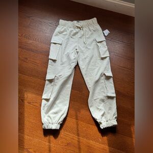 Women's Cream Cargo Joggers